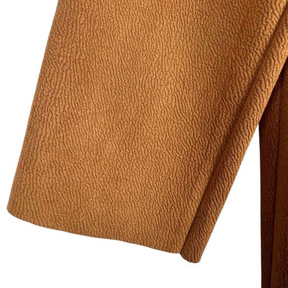 Zara Women’s Faux Suede Open Front Coat Size Large Casual Soft Long Jacket Tan - Picture 9 of 9